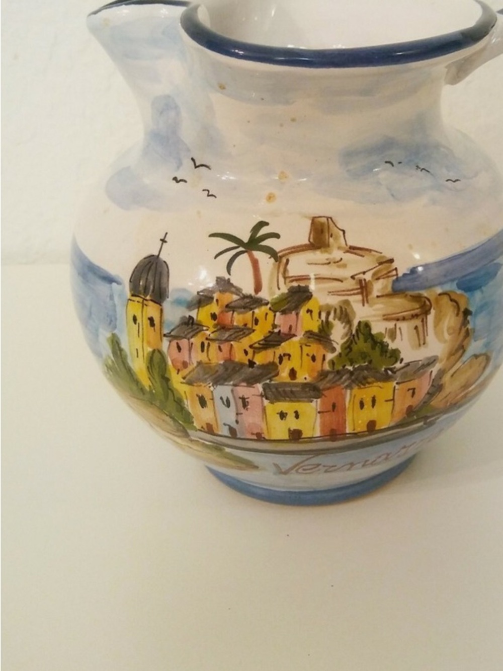 Hand Painted Pitcher Made in Italy - approx 5.5"